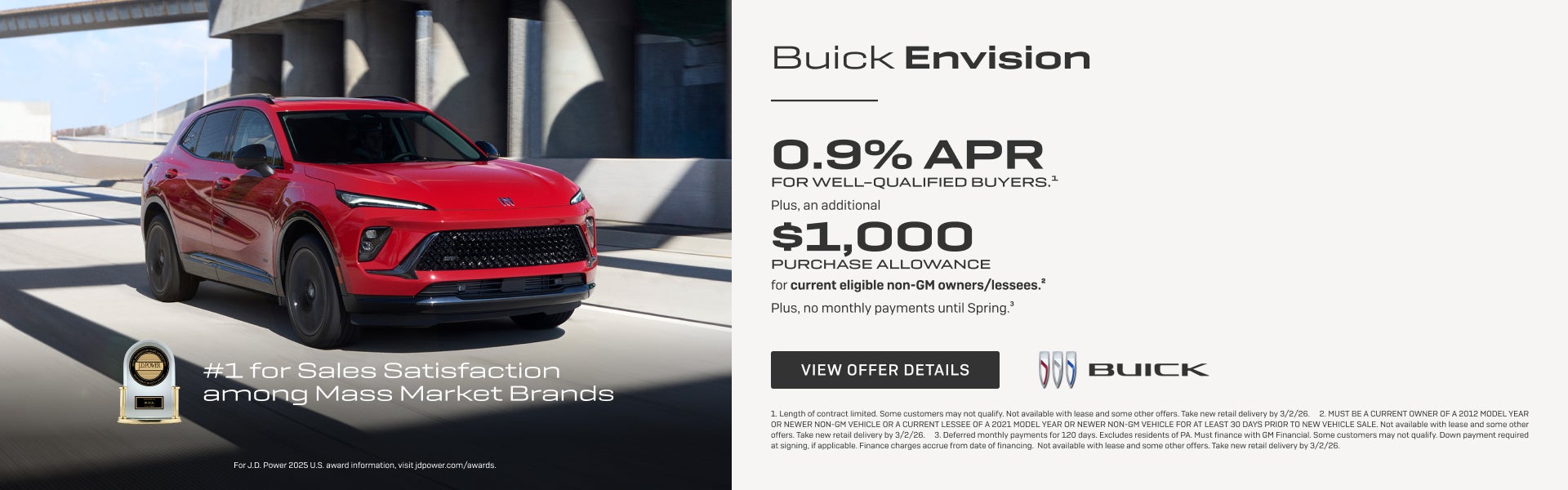 0.9% APR 
FOR WELL-QUALIFIED BUYERS.1

Plus, an additional $1,000 PURCHASE ALLOWANCE for current ...