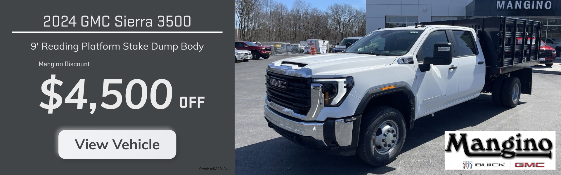 GMC Sierra 3500 Reading Platform Stake Dump Body