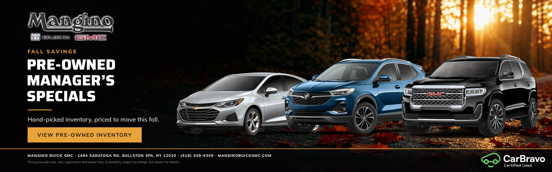 Preowned inventory manager specials